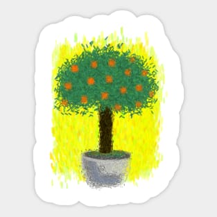 orange tree Sticker